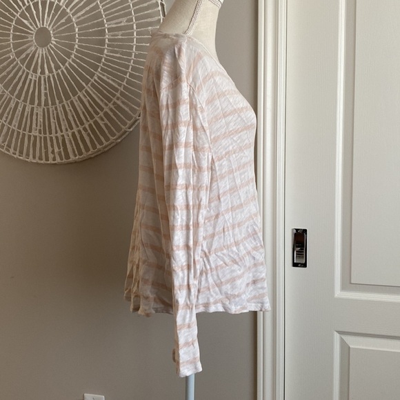 Joe Fresh - Soft Knit Long Sleeve White & Blush Pink Sweater​​​​​​​​ - Picture 2 of 7